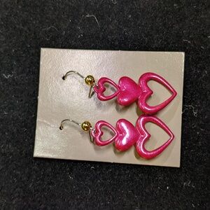 Vintage AVON Heart-to-Heart Earrings, Pierced, Cherry, Wire/Hook Closure,…
